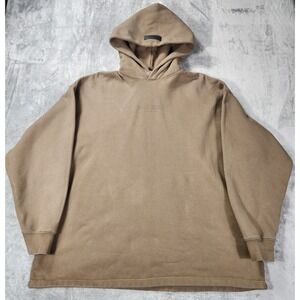 ESSENTIALS Fear of God Hoodie Mens L Sweatshirt Pullover Oversized Brown